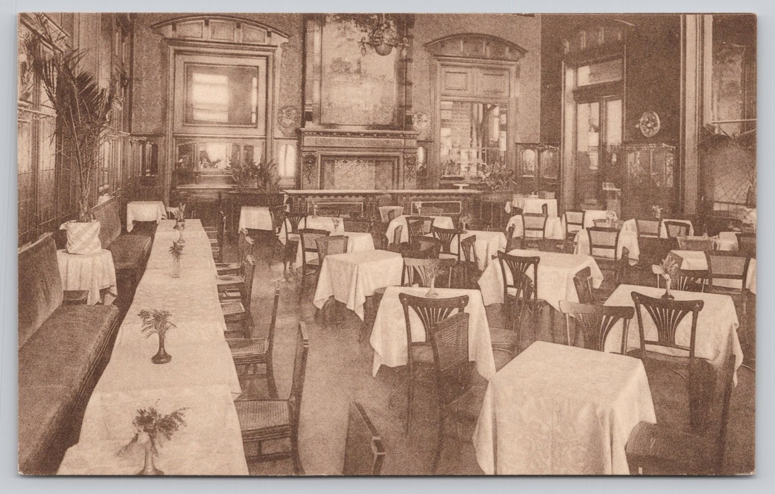 Antwerp Zoo Festival Palace Restaurant Interior Postcard c1910 Belgium