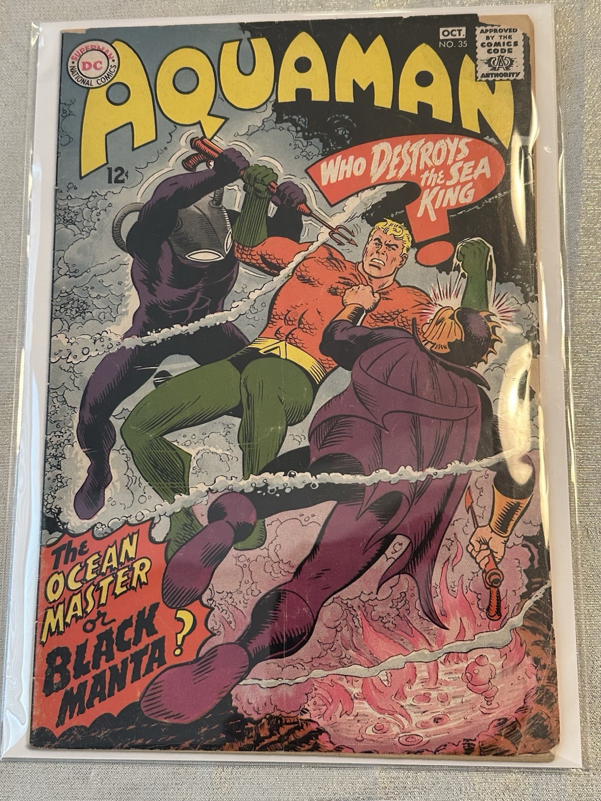 Aquaman #35 Comic First Appearance of Black Manta DC Comics 1967 Silver Age