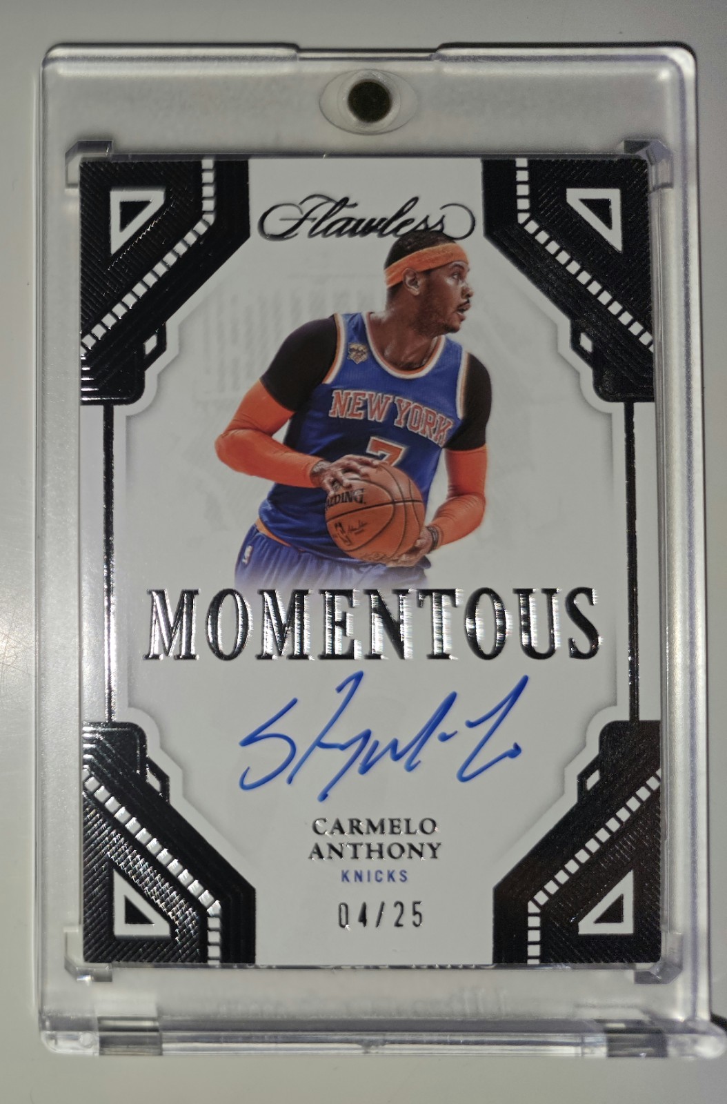 2022-23 Panini Flawless Momentous Carmelo Anthony/25