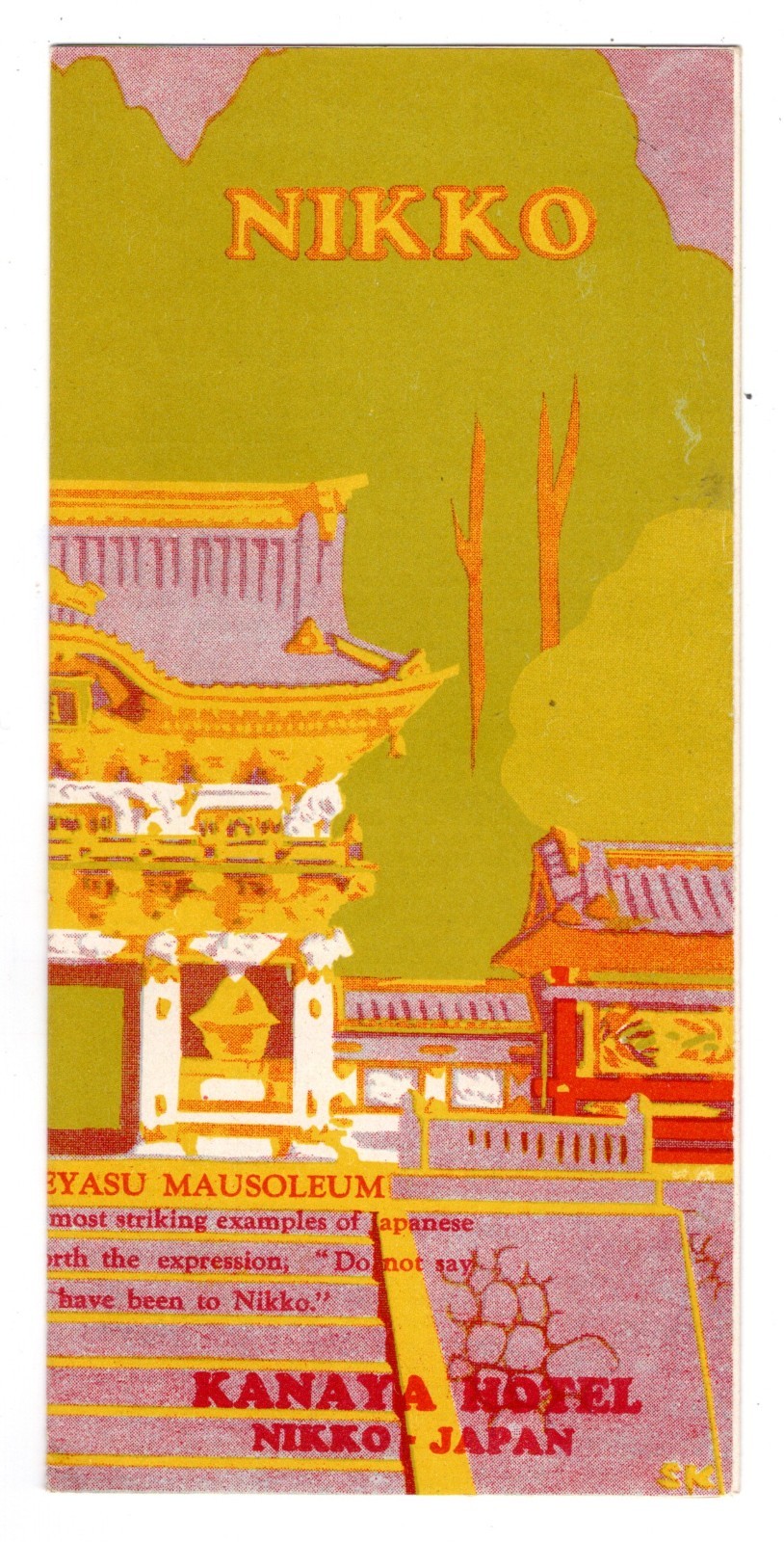 Brochure, advertising, NIKKO and KANAYA HOTEL, Nikko, Tochigi Prefecture, JAPAN