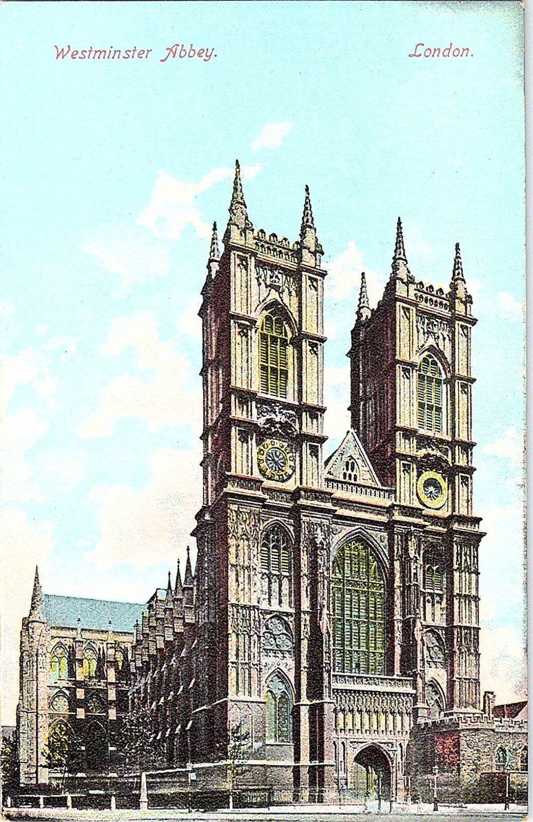 Vintage Postcard England London Westminster Abbey