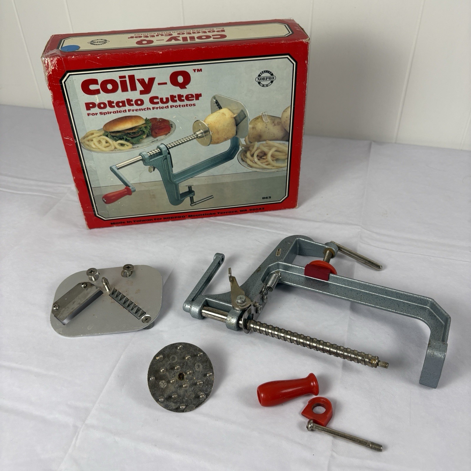 Vtg Norpro Coily- Q Potato Cutter # 863 in Original Box