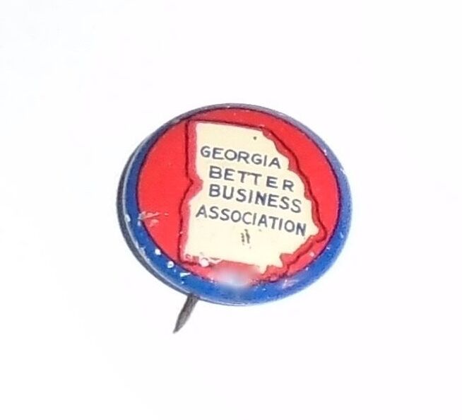 Early 1900s pin GEORGIA pinback Better BUSINESS Association pinback MAP button