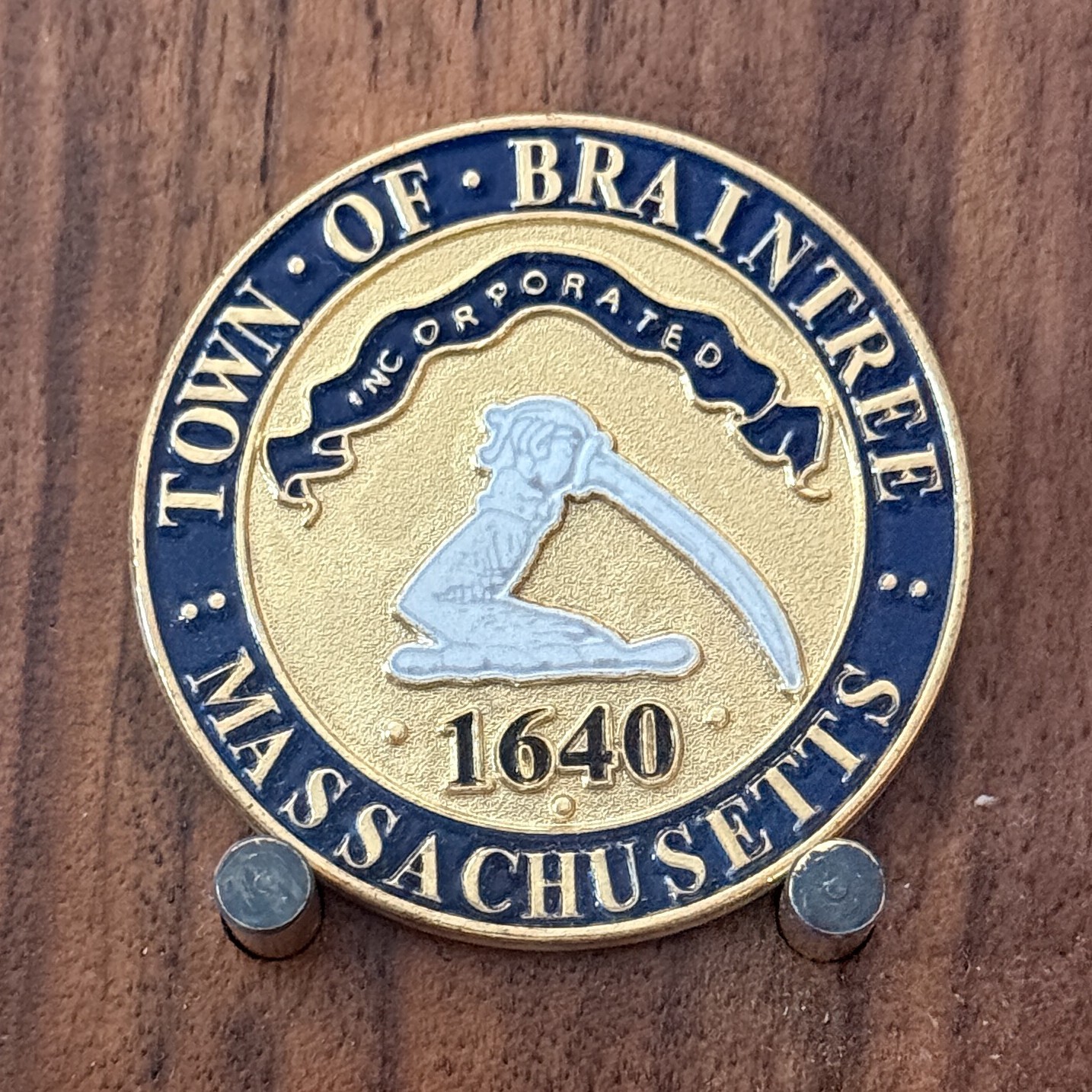 Braintree Fire Department 150 Years Service Challenge Coin  1#43