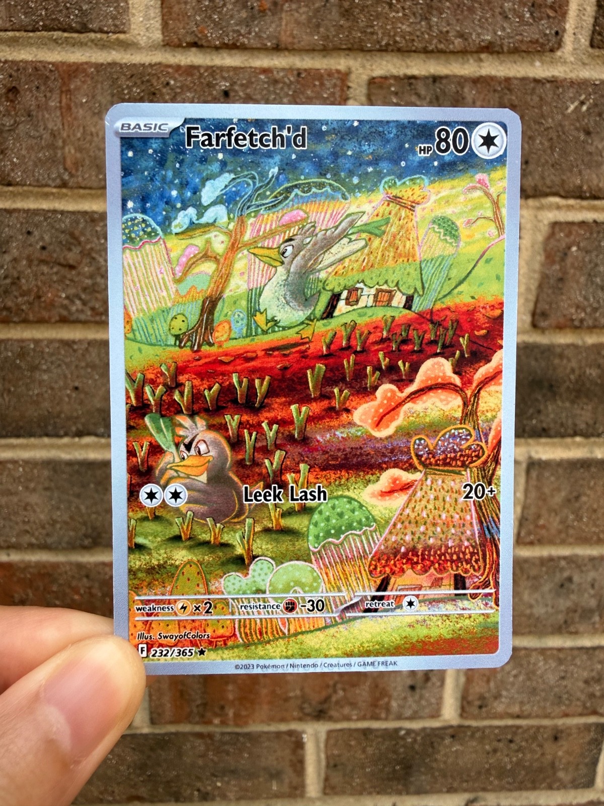 Farfetche'd Fan Art Trading Card Handmade Custom Collectible Card