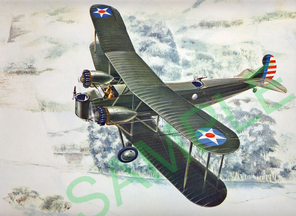 Keystone B-6A USAAF framed picture Tony White free p&p UK