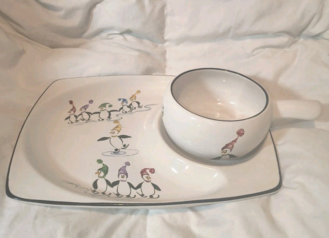 NOS 2pc PFALTZGRAFF Cartoon PENGUIN SKATE 11½\