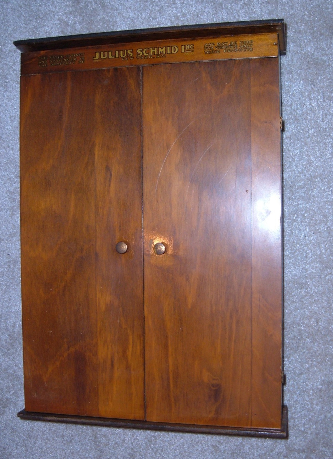 RARE Antique Julius Schmid Condom Stock & Dispenser Cabinet RARE Antique Julius Schmid Condom Stock & Dispenser Cabinet