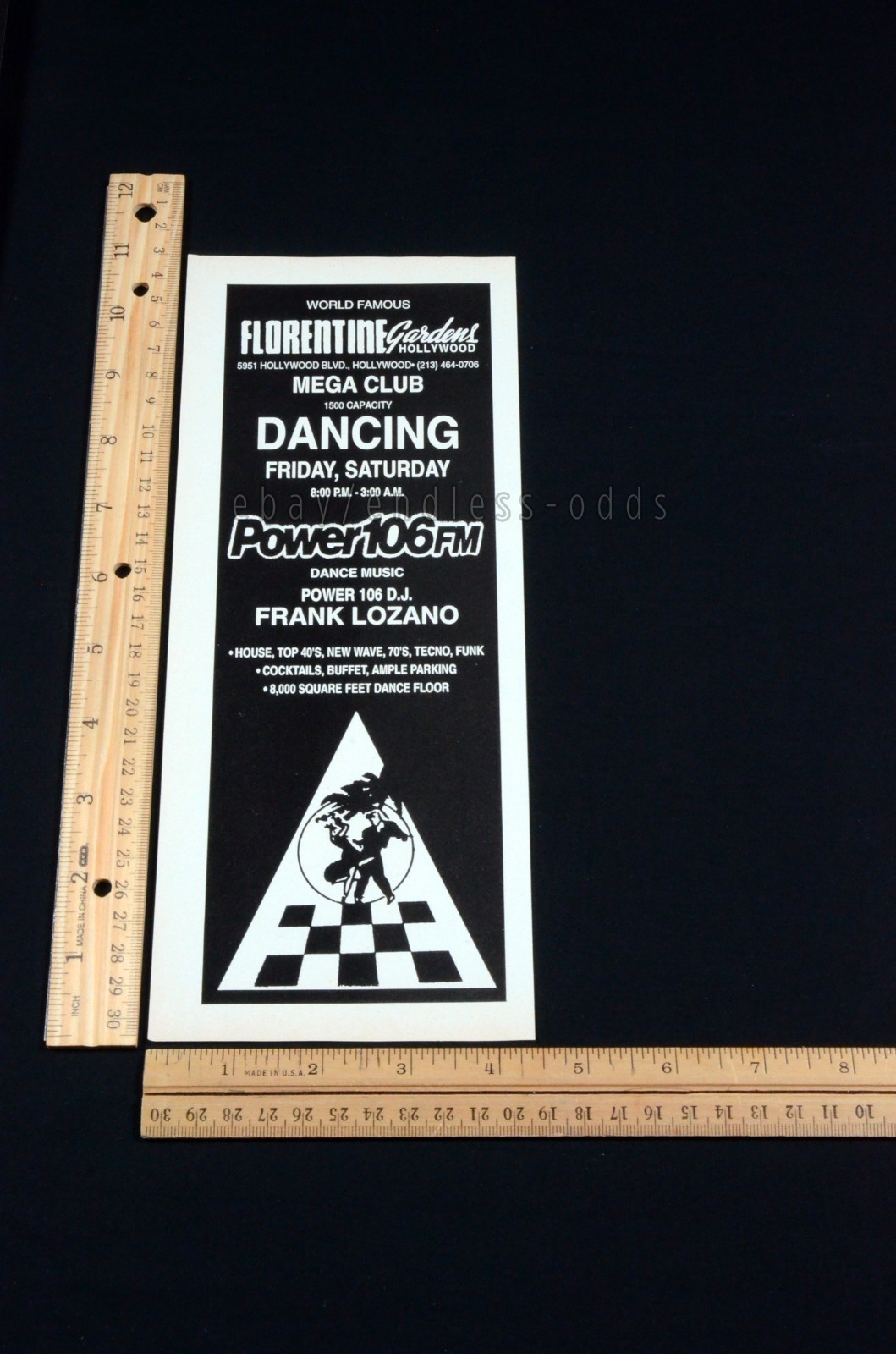1993 Florentine Gardens Hollywood Night Club Los Angeles Magazine Page Print Ad