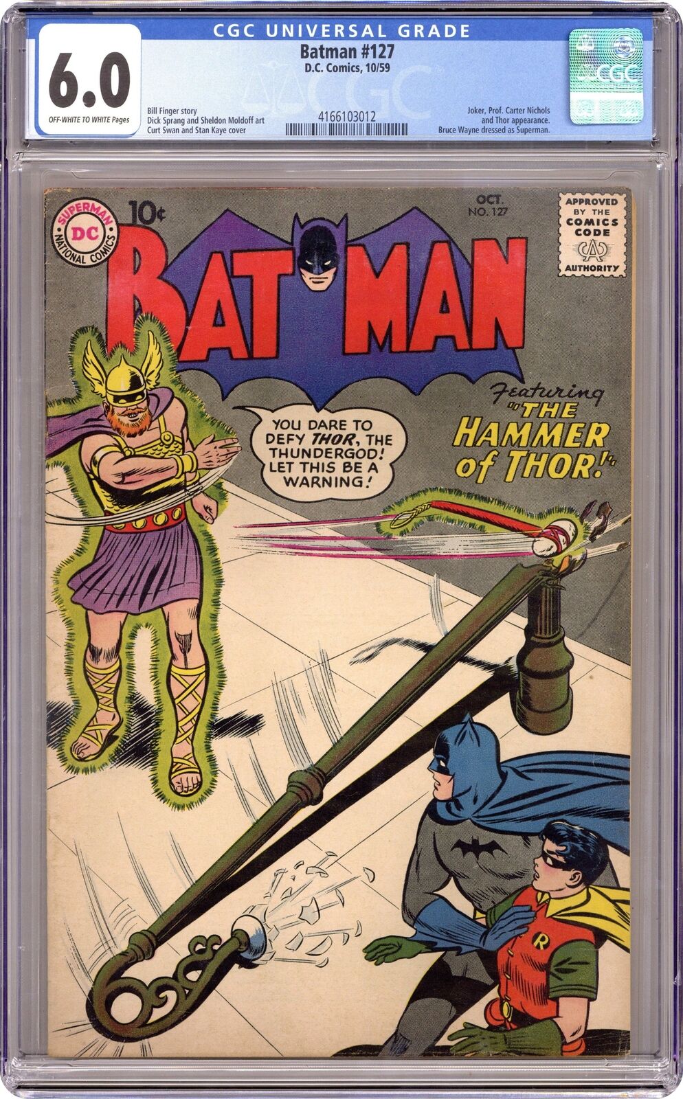 Batman #127 CGC 6.0 1959 4166103012
