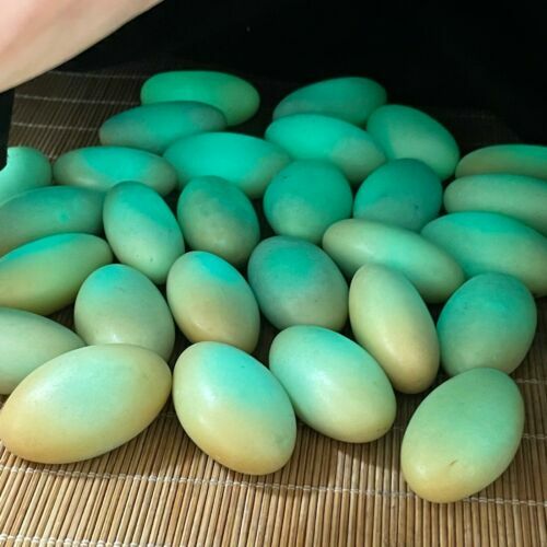 1pc Glow In The Dark Tibetan Wealth God Ancient Luminous Stone Egg Old Dzi Bead