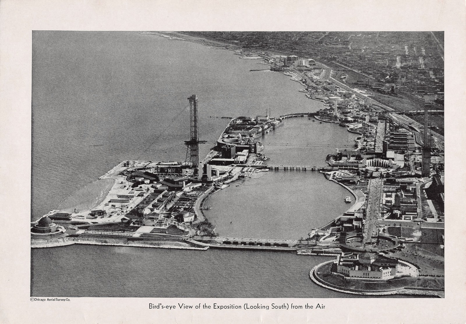 Exposition Aerial View 1933 Chicago IL World's Fair Souvenir Book Excerpt