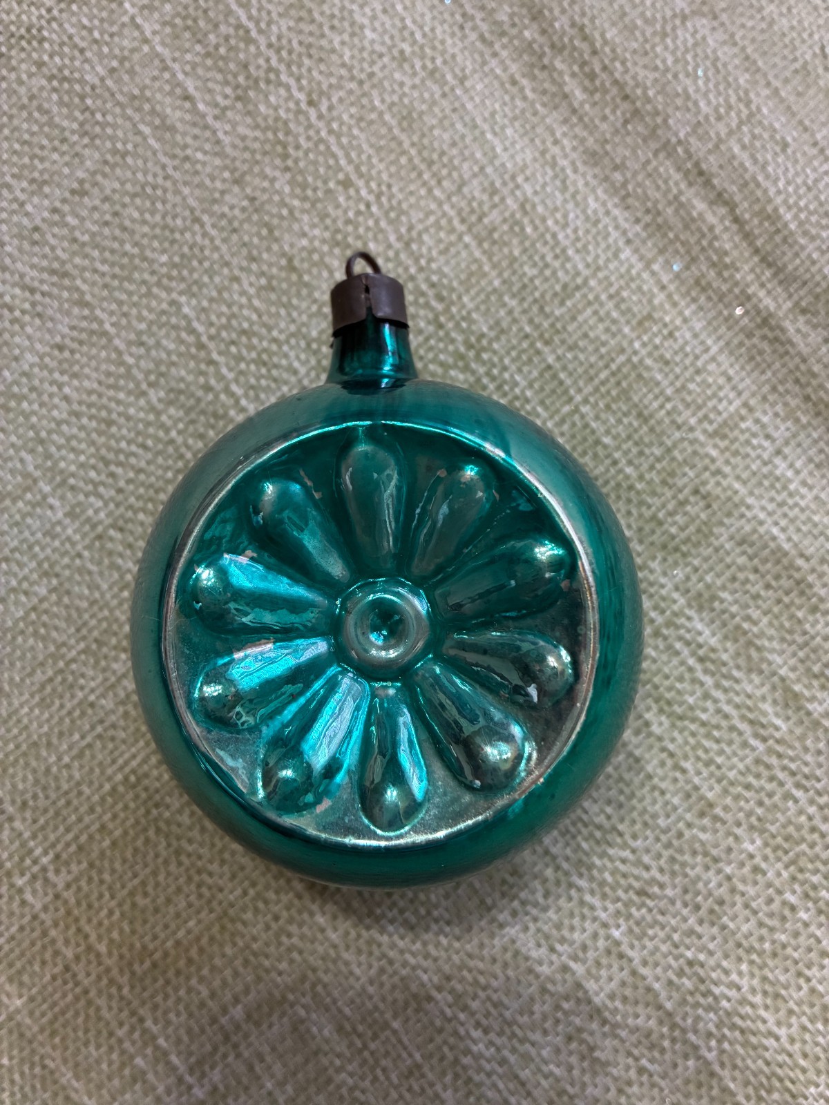 Vintage Double Indent Glass Christmas Ornament-3\ Vintage Double Indent Glass Christmas Ornament-3\