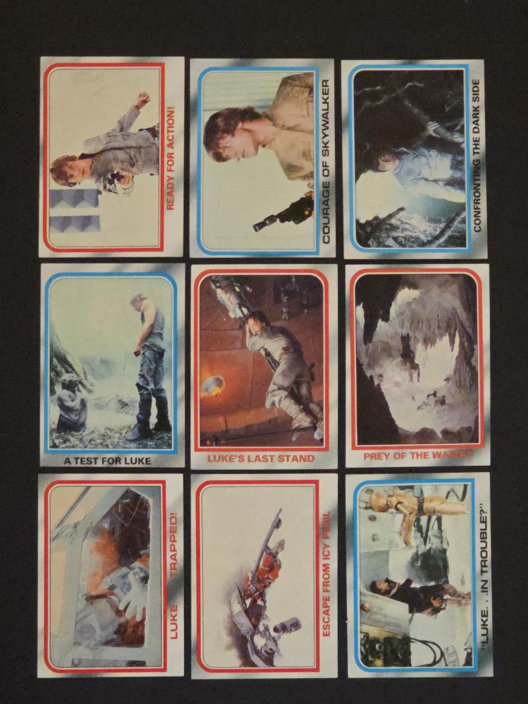 Vintage 1980 Topps Empire Strikes Back Luke Skywalker 18 Card Lot Star Wars