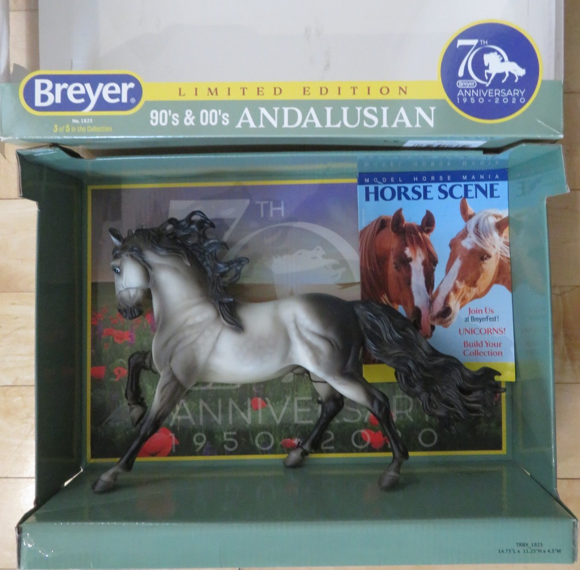 BREYER 70th Anniversary Ltd Edition Andalusian TRBX 1825 Grey Gray 90's and 00's