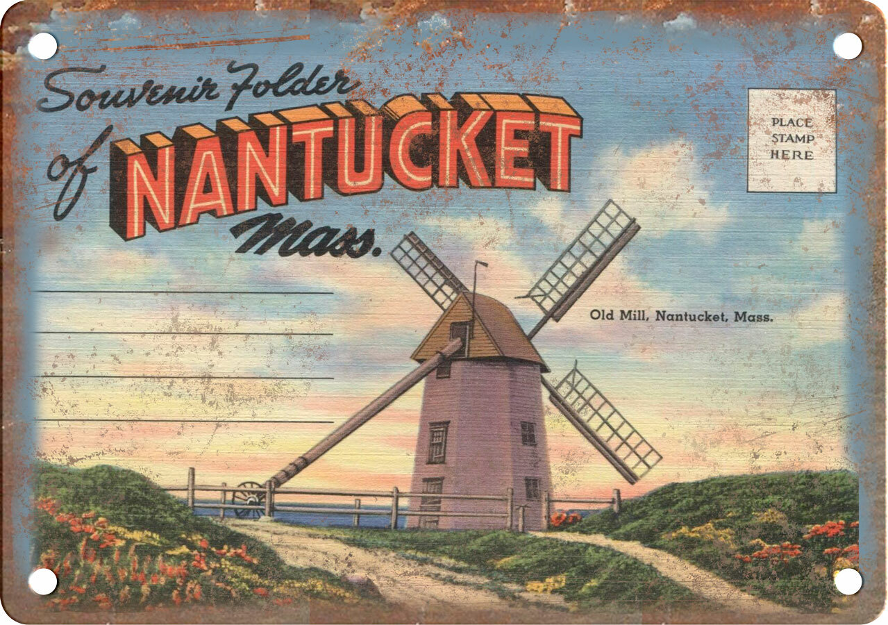 Nantucket Mass Greetings From Postcard 12\