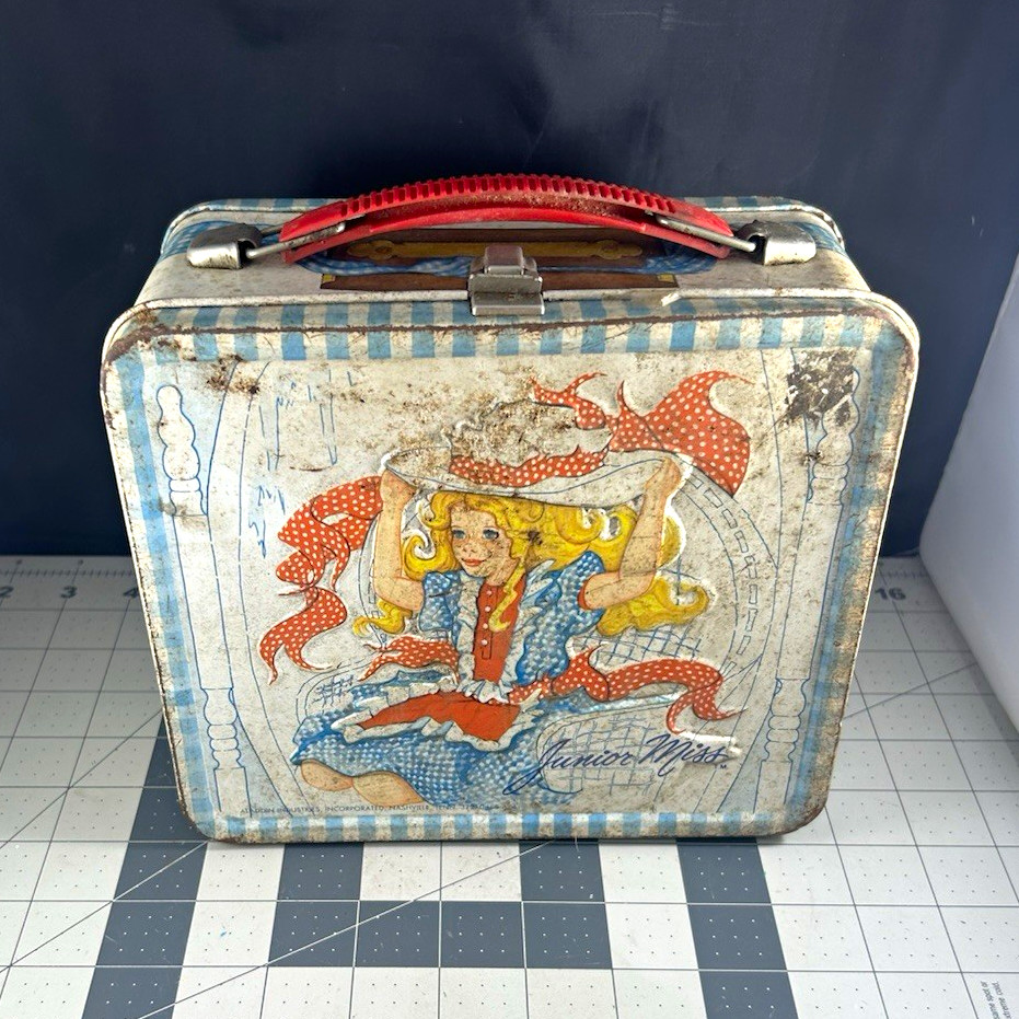 Vintage 1970s Junior Miss Aladdin LunchBox Without Thermos READ