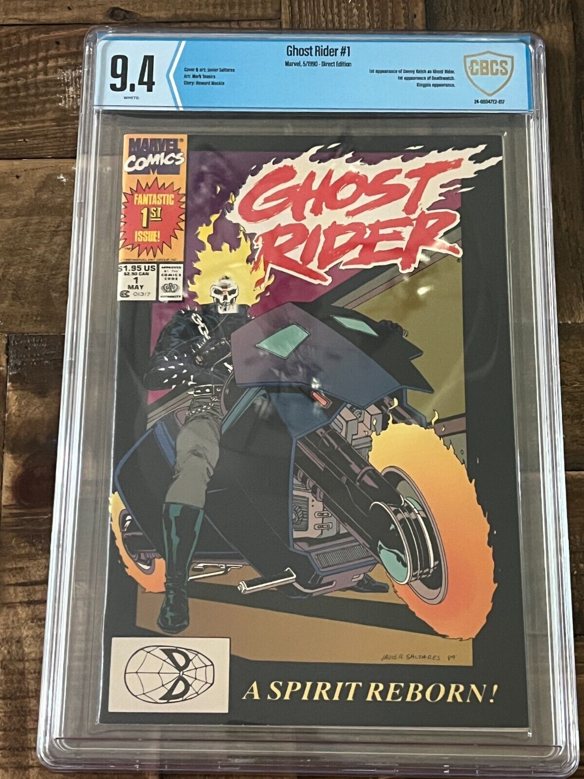 Ghost Rider #1 (Marvel Comics May 1990) CBCS 9.4 White Pages