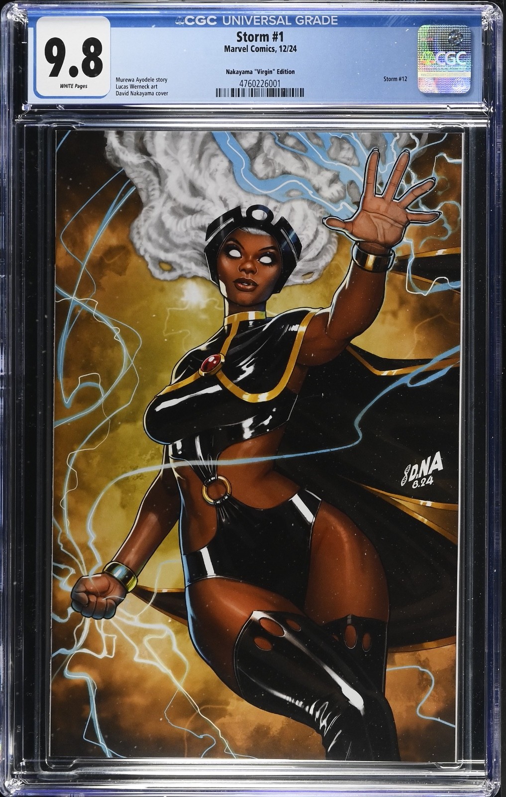 STORM #1ILLUMINATI.B CGC 9.8 DAVID NAKAYAMA “VIRGIN” EDITION UNKNOWN COMICS