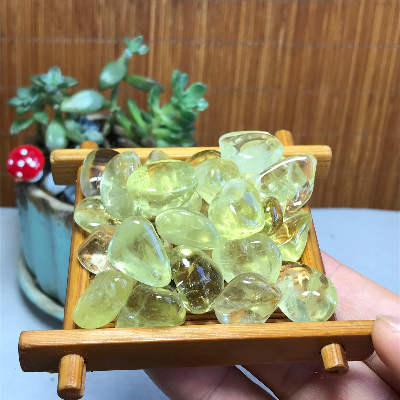26pcs Natural yellow quartz Crystal gemstone Polish Mineral Specimen 96g A5701