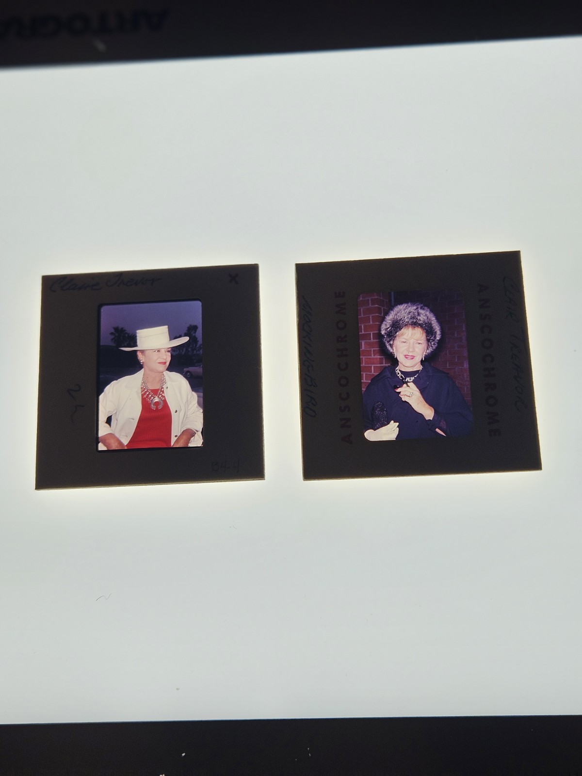 claire trevor ACTRESS 2 VINTAGE PHOTO 35MM FILM SLIDES