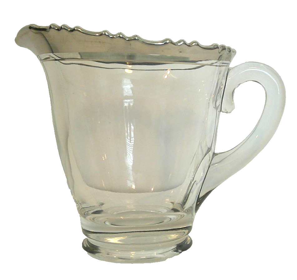 Vintage Fostoria Century Clear Glass Creamer with Platinum Rim