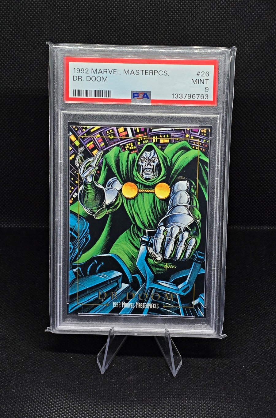 MARVEL 1992 MASTERPIECES #26 DR. DOOM PSA 9 AVENGERS DOOMSDAY