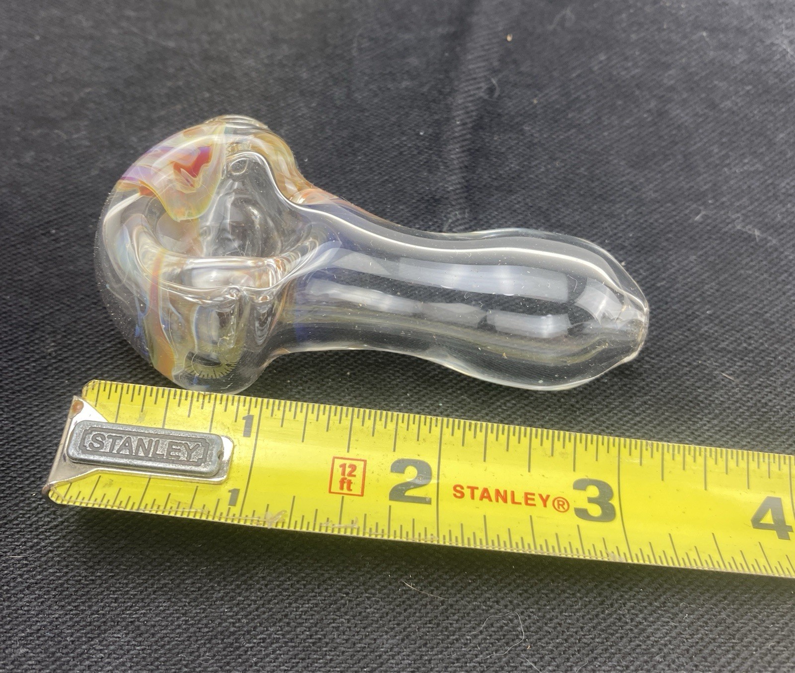 Heavy  Clear Tobacco Smoking Glass Pipe Handmade  usa Thick Hand Pipe