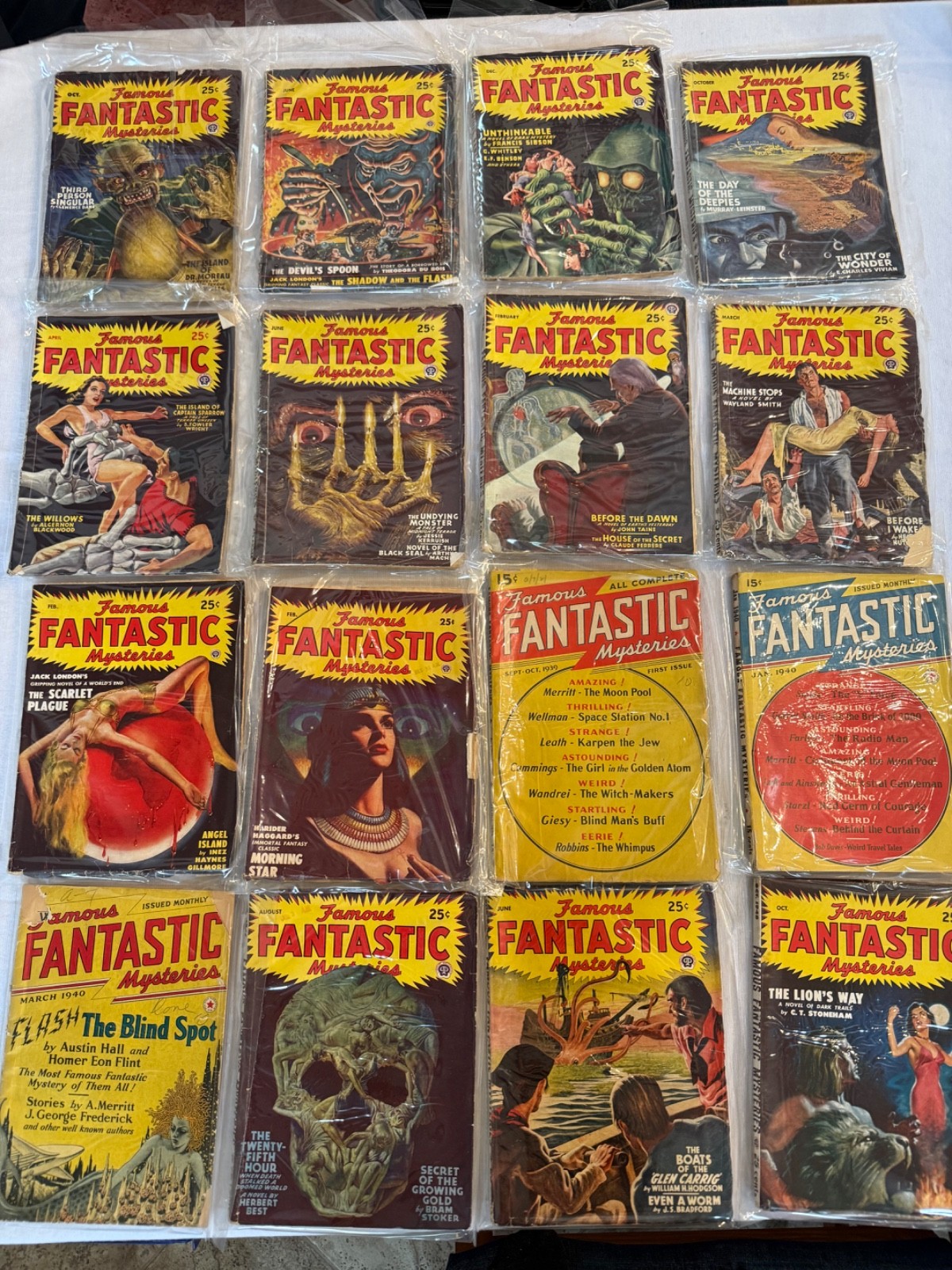 Lot: Famous Fantastic Mysteries, 29 various issues, including #1 Lot: Famous Fantastic Mysteries, 29 various issues, including #1