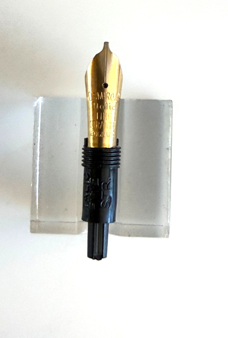 Osmiroid 22 Kt gold Italic FINE Straight Fountain Pen Nib also fits Esterbrooks