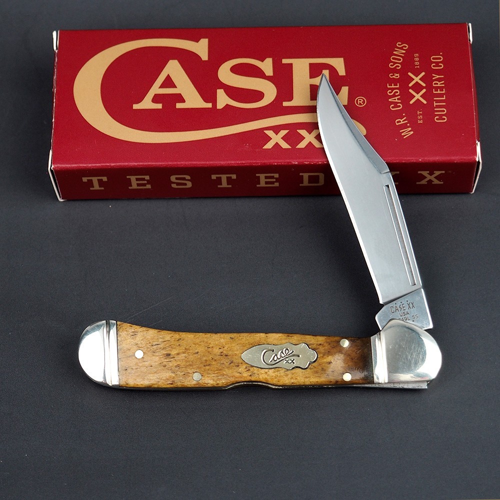 Case XX Smooth Antique Bone Mini CopperLock® Pocket Knife NIB - 58186 Case XX Smooth Antique Bone Mini CopperLock® Pocket Knife NIB - 58186