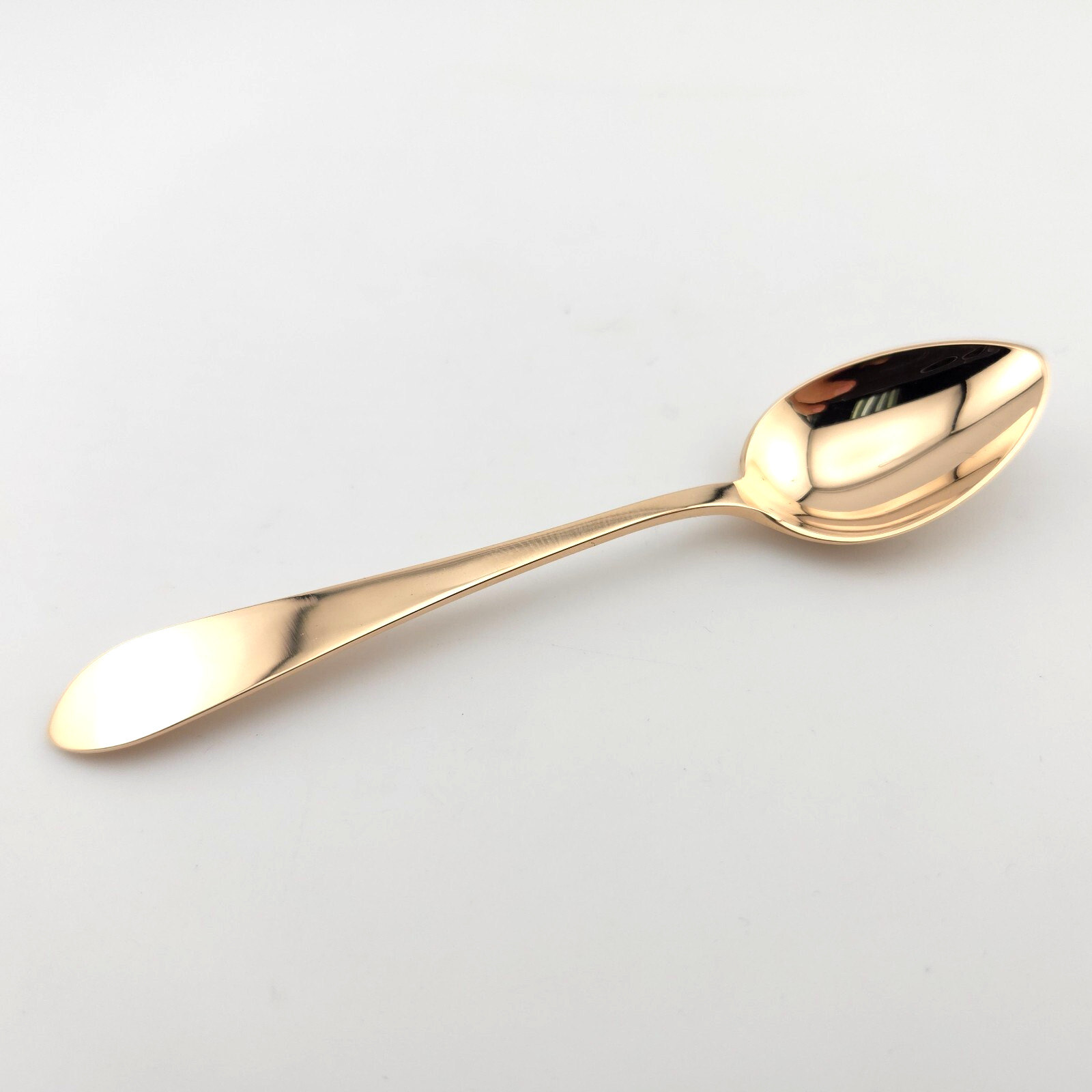 Rare 14K Yellow Gold Smith.Patterson.Co Solid Demitasse or Baby Dessert Spoon
