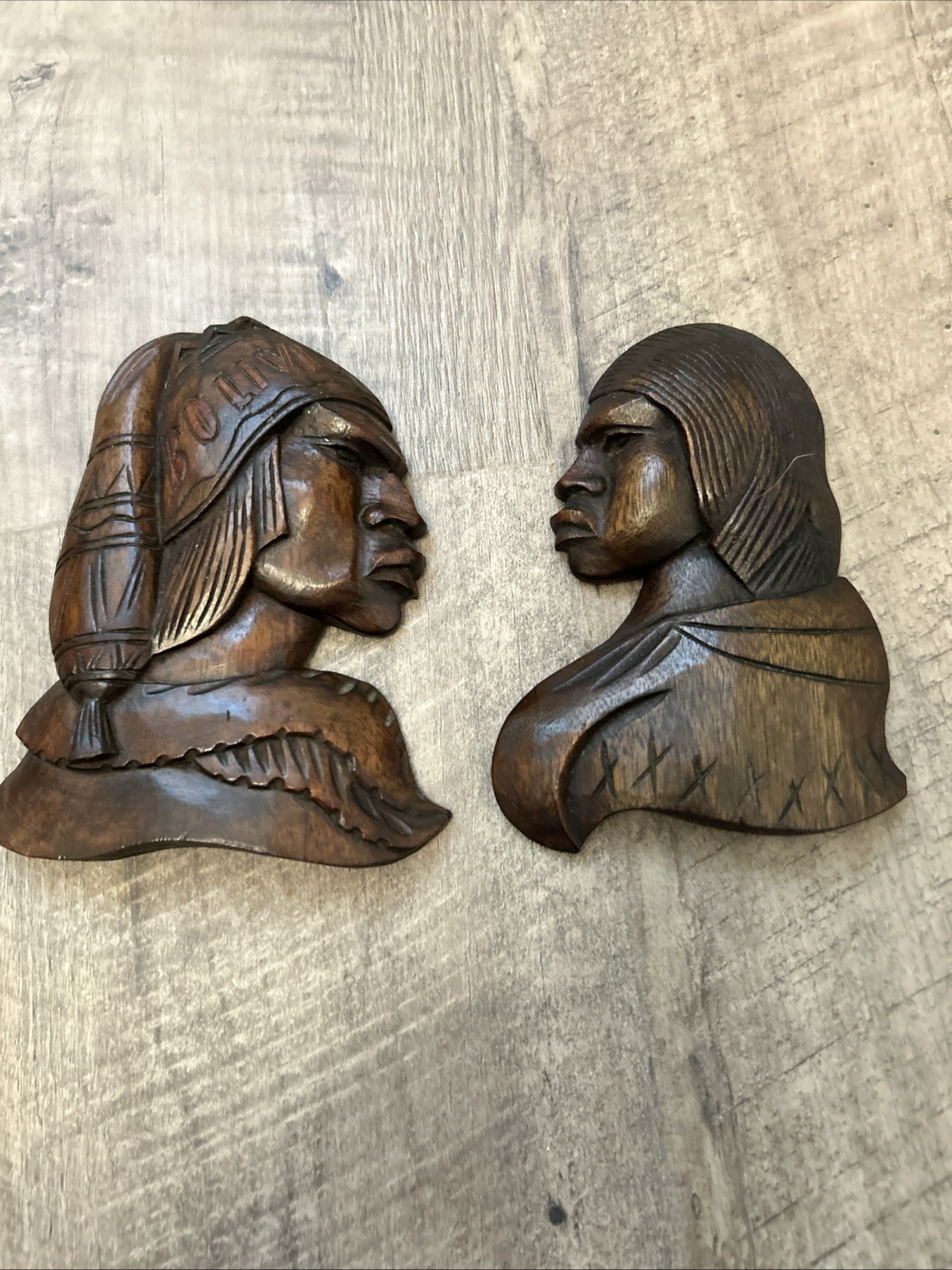 Vintage Hand Carved Bolivian Wall Hanging