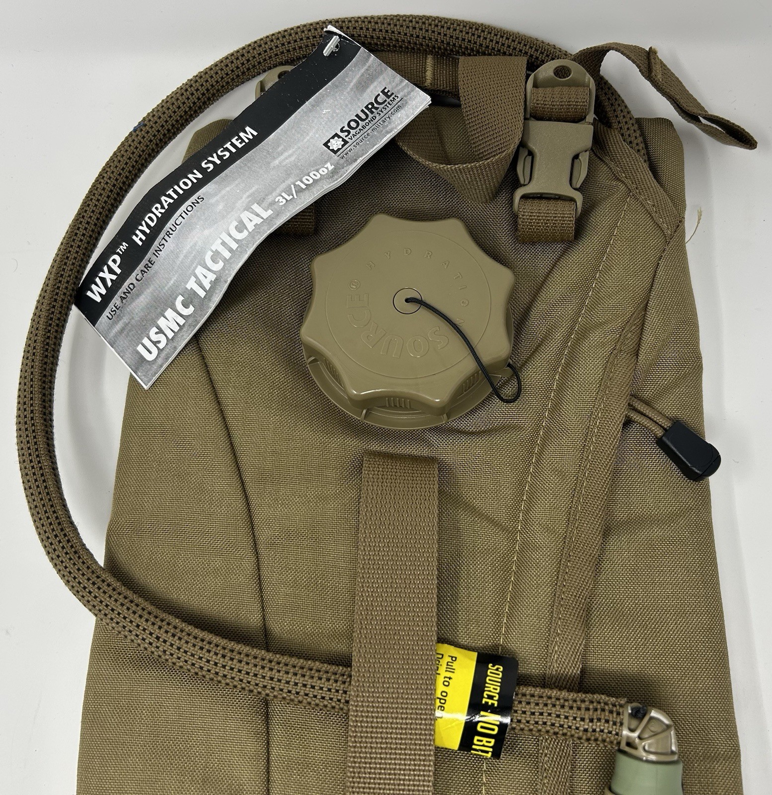 USMC Tactical Source WXP Hydration System Pack 3L 100oz Khaki NWT G29