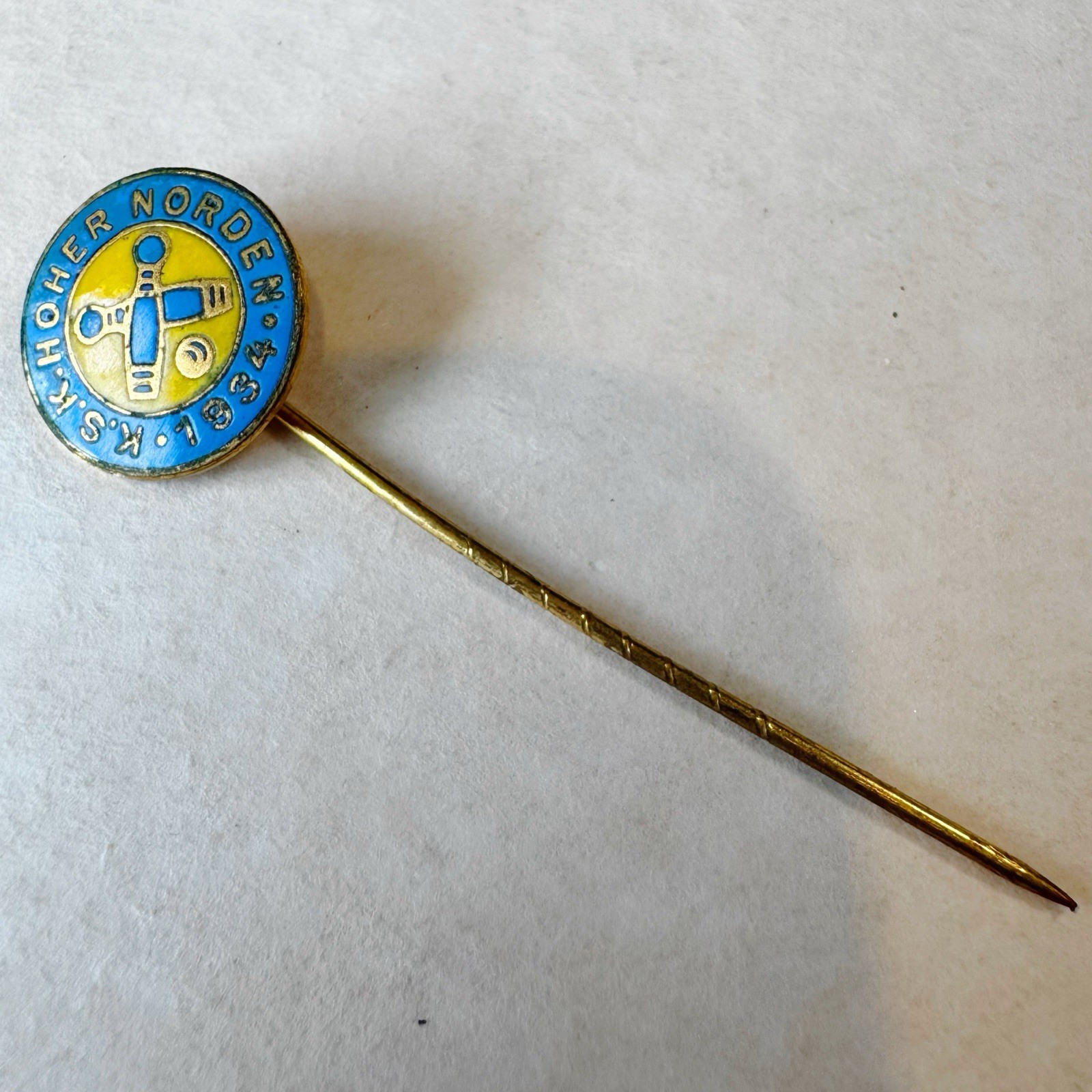 Vintage 1934 German KSK Hoher Norden Kegel Bowling Club Enamel Stick Pin Badge