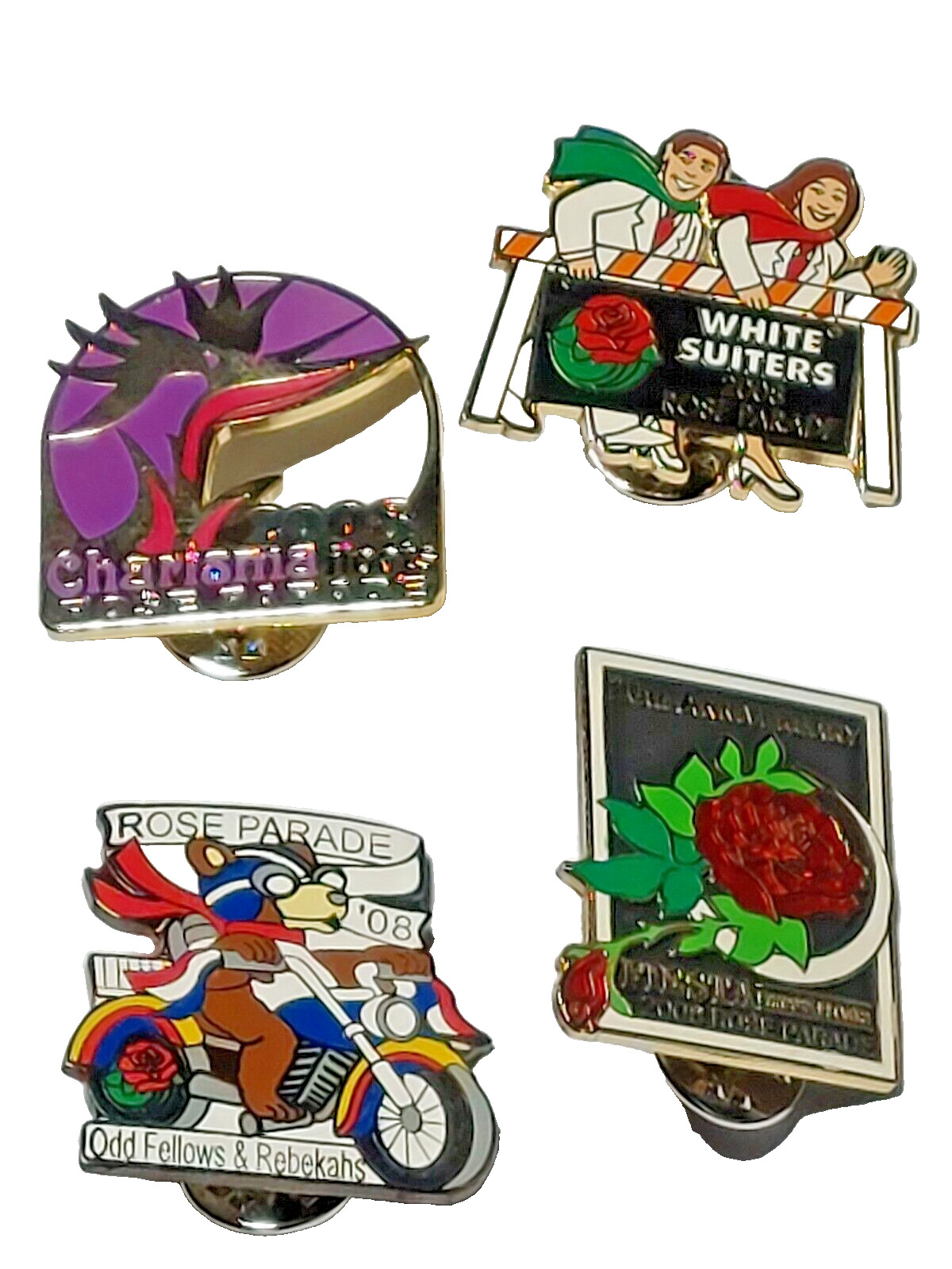Rose Parade 2008 119th Tournament of Roses Lot of 4 Lapel Pins (101)