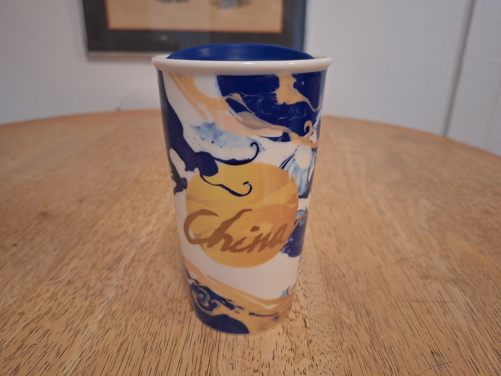 Starbucks 2016 China Sun Print Ceramic Tumbler, 12 oz.
