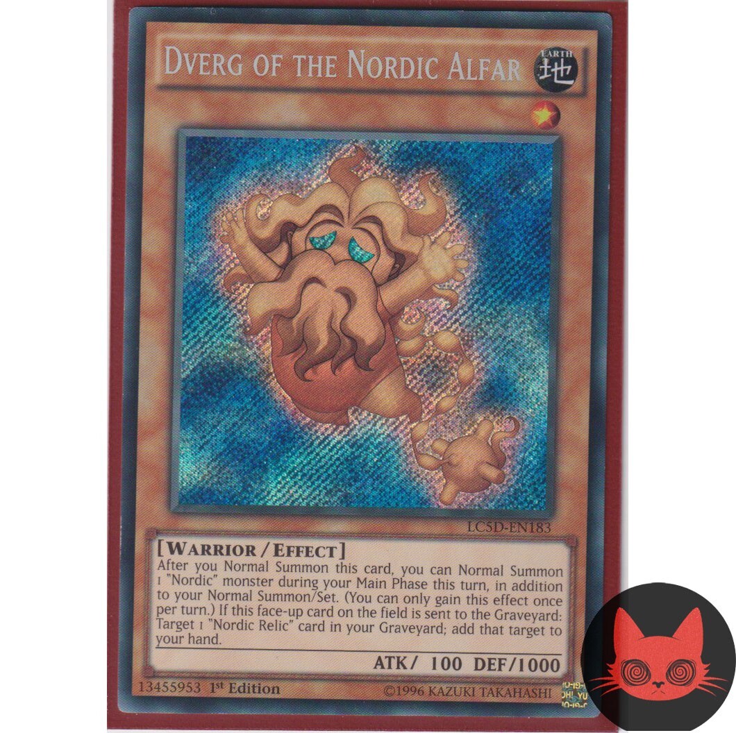 Yugioh Dverg of the Nordic Alfar LC5D-EN183 Secret Rare 1st Edition LP