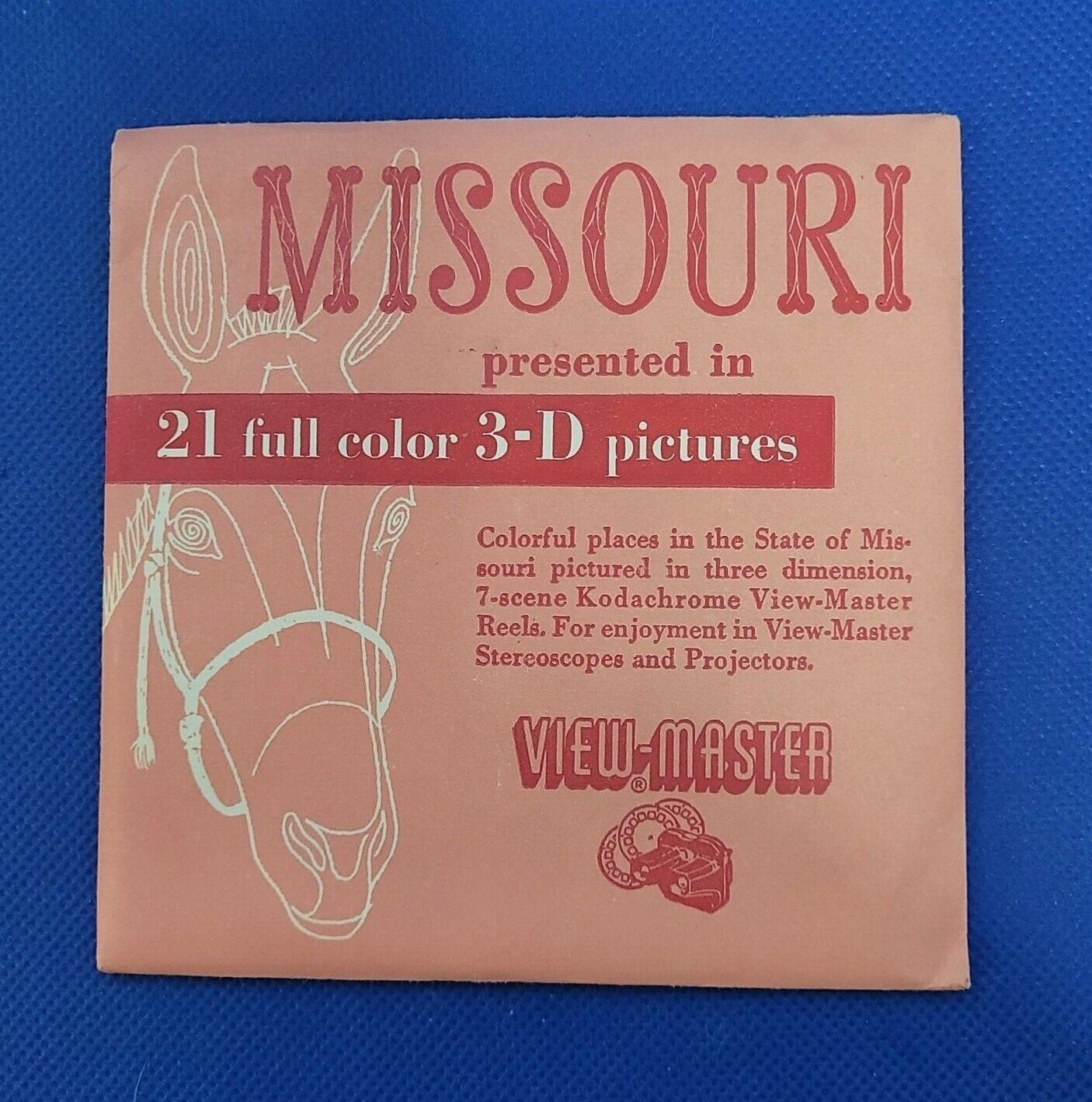 Vintage Sawyer's The Show-Me State MO-1 2 3 Missouri view-master 3 reels packet