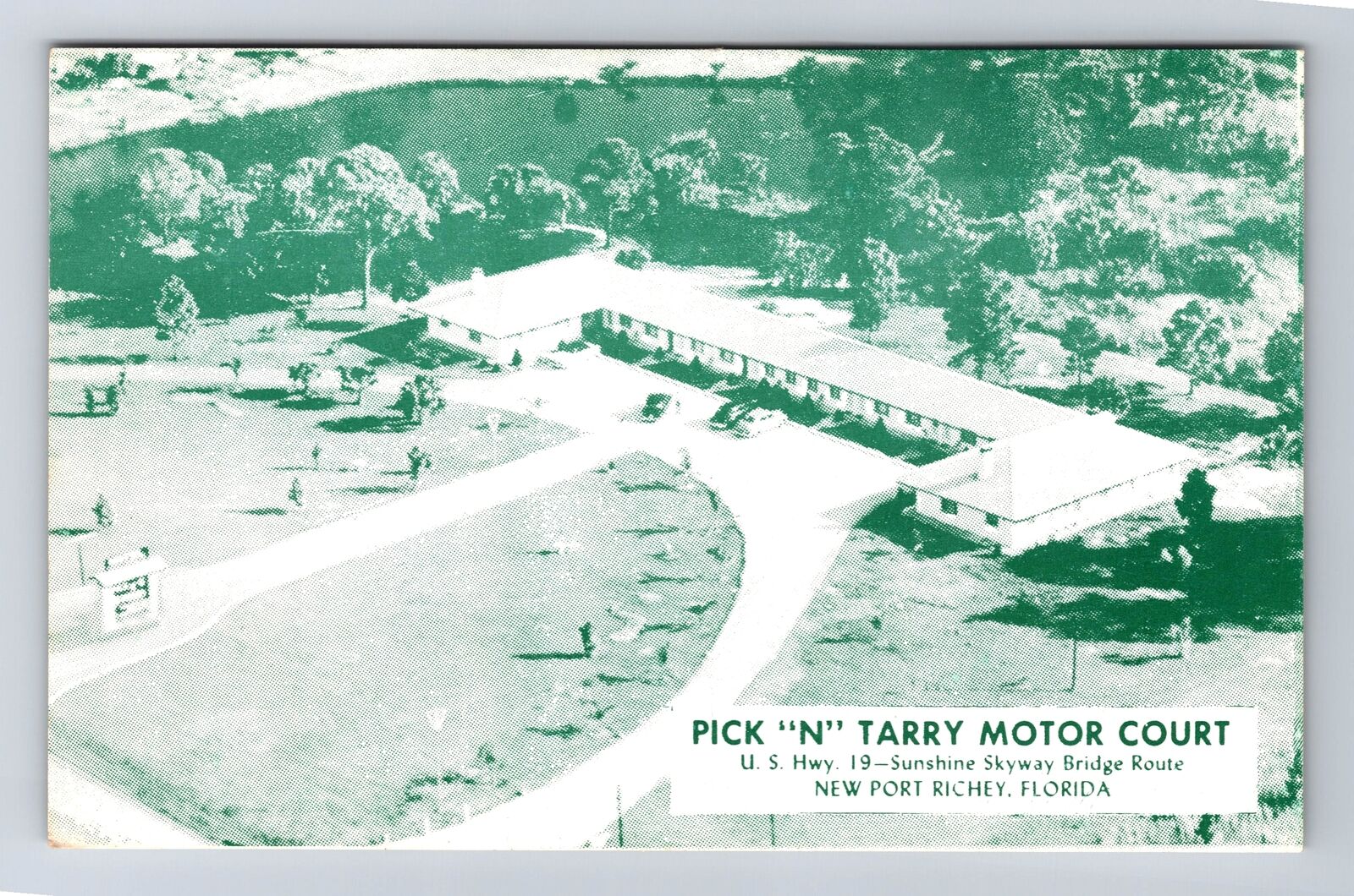 New Port Richey FL-Florida, Pick N Tarry Motor Court, Antique, Vintage Postcard