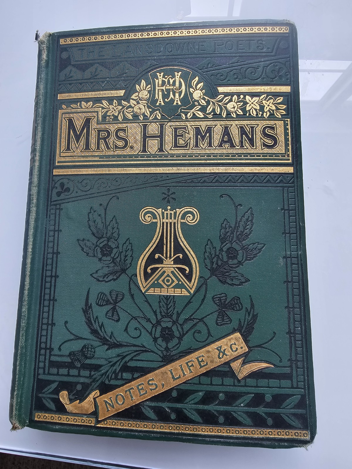 Mrs. Hemans Poetical Works c1881 () - Personalized - Very Rare Vintage Book