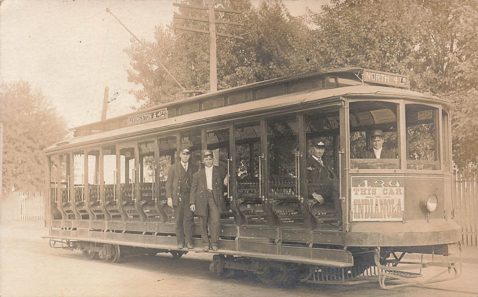 LP07 Creston ? Iowa Streetcar to Indianola IA RPPC Postcard LP07 Creston ? Iowa Streetcar to Indianola IA RPPC Postcard
