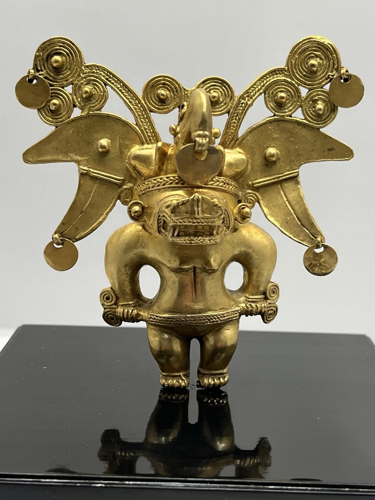 Galeria Cano 1981 Tairona Guerrero #962 24K Gold Plate Pre-Columbian Figure