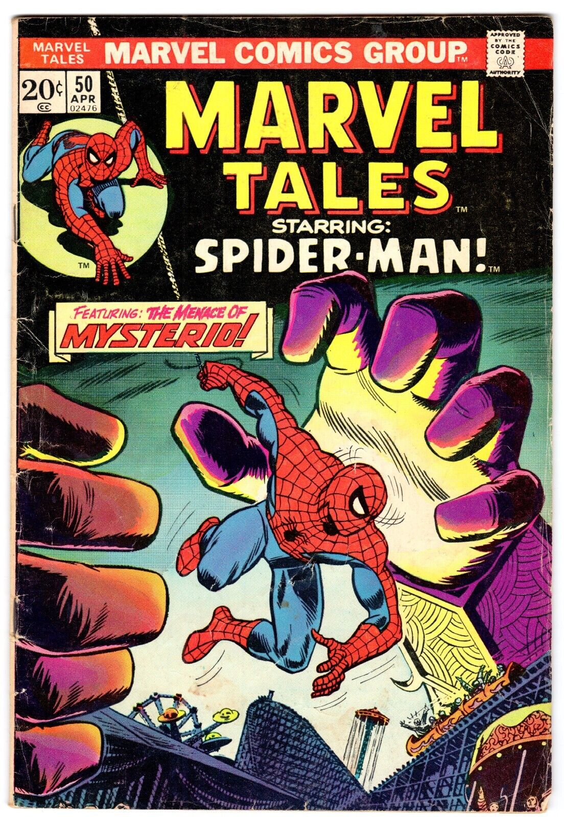 MARVEL TALES #50   Classic MYSTERIO COVER from AMAZING SPIDER-MAN 67  VG+ (4.5)