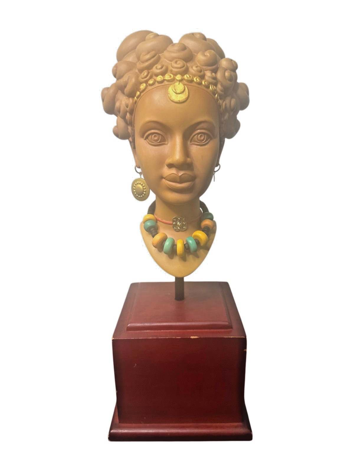 Thomas Blackshear Terracotta Princess Faces Of Beauty African Sculpture USED Thomas Blackshear Terracotta Princess Faces Of Beauty African Sculpture USED