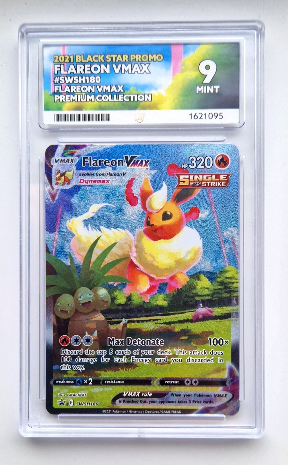 Flareon VMAX SWSH180 Premium Collection Black Star Promo - ACE 9 MINT