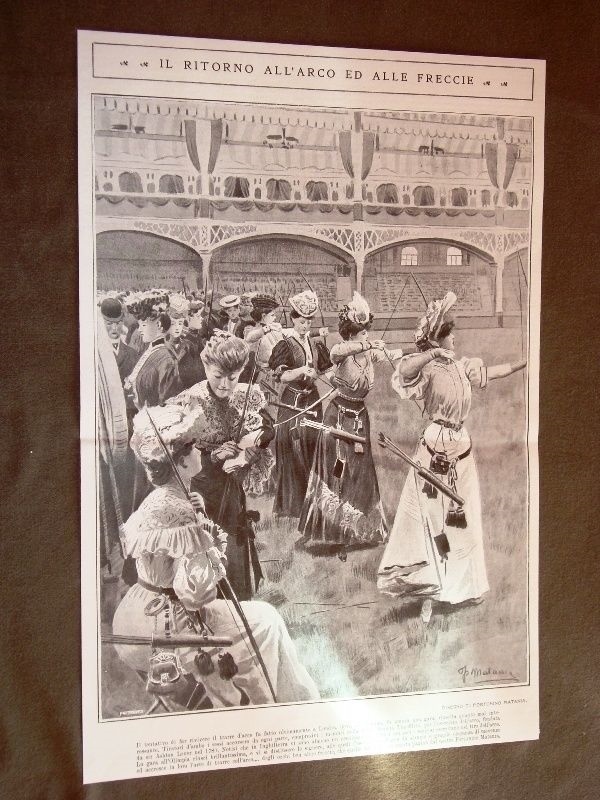 London 1906 At the Olympics Women\'s Archery Race England