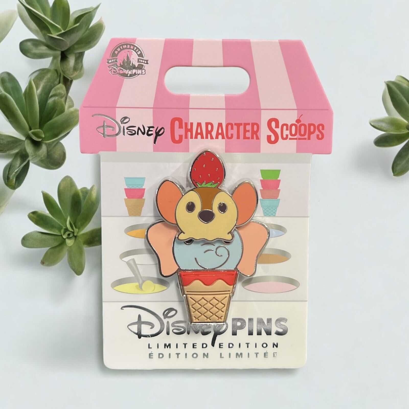 Disney Parks Dumbo & Timothy Character Scoops Ice Cream Trading Pin LE 4000 NEW
