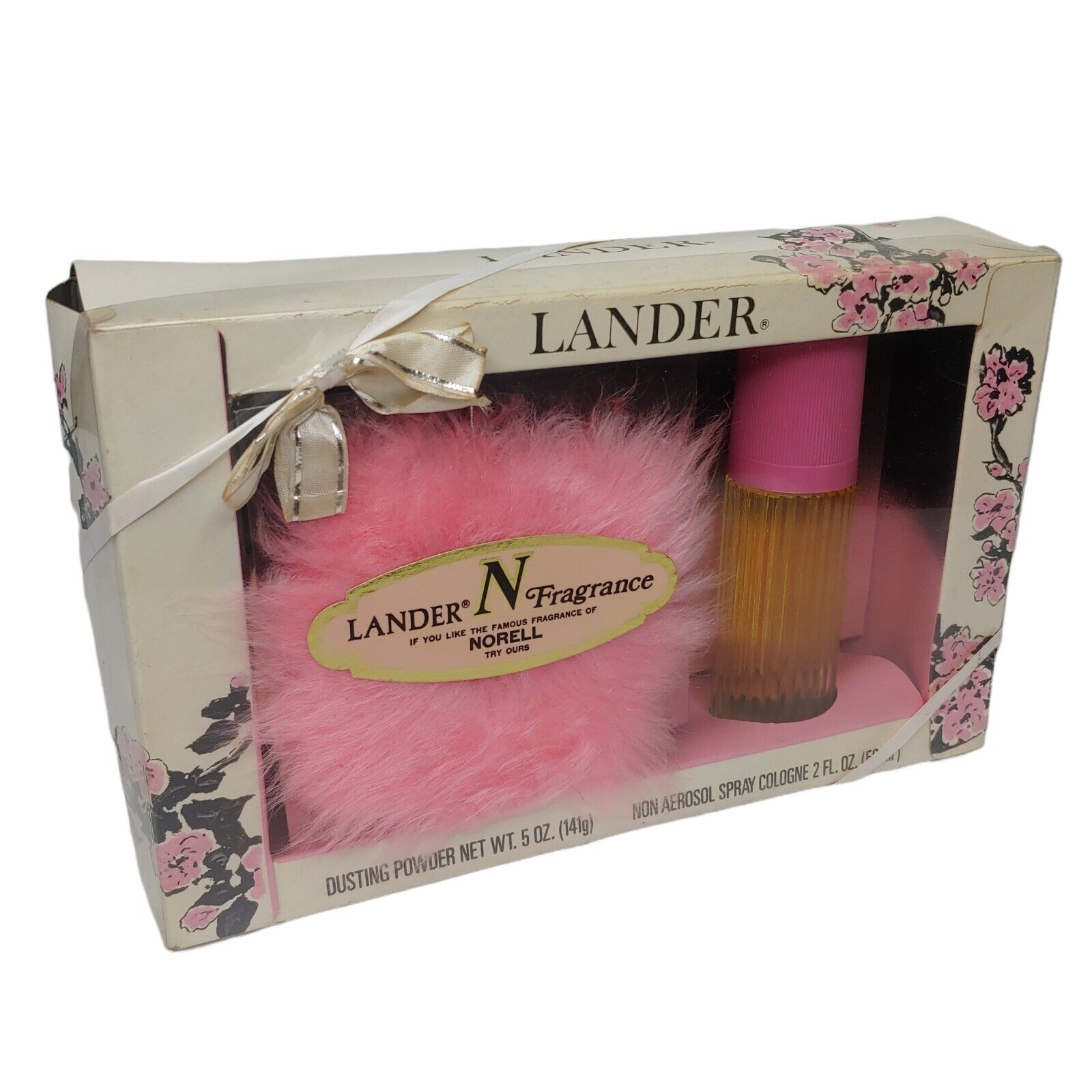 Vintage Lander Fragrance Women's Spray 2oz Cologne Dusting Powder Gift Box Set