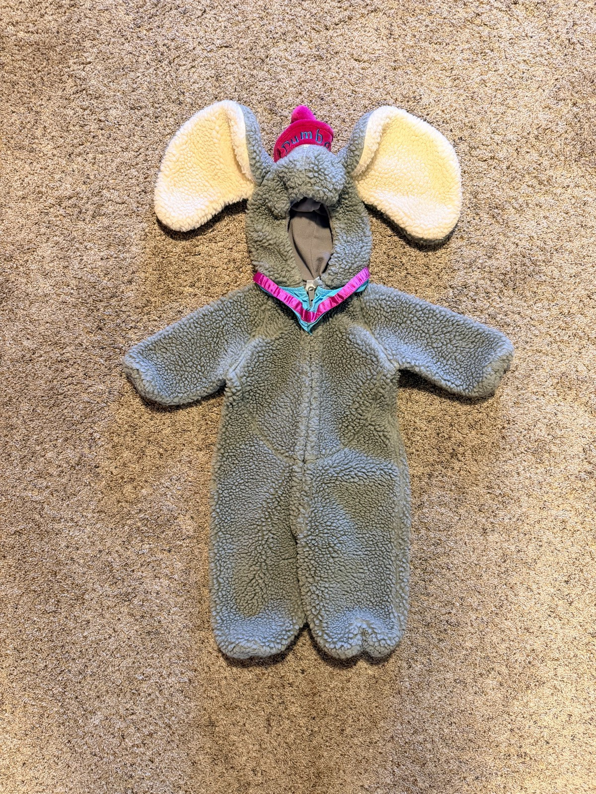 VINTAGE Disney Catalog Dumbo Elephant Costume Rare Kids Size 12 -24 Months Warm